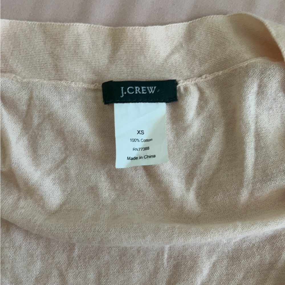 j. crew womens pink full length pocketed button cardigan